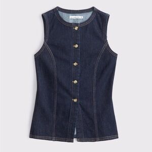 A&F Denim Vest XS NWOT